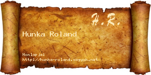 Hunka Roland névjegykártya